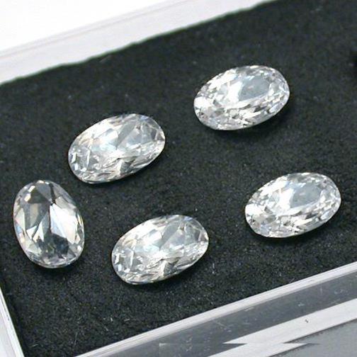 Cubic Zirconia Oval 4x6mm 5Pcs