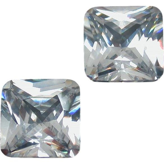 Cubic Zirconia Square 6x6mm 2Pcs