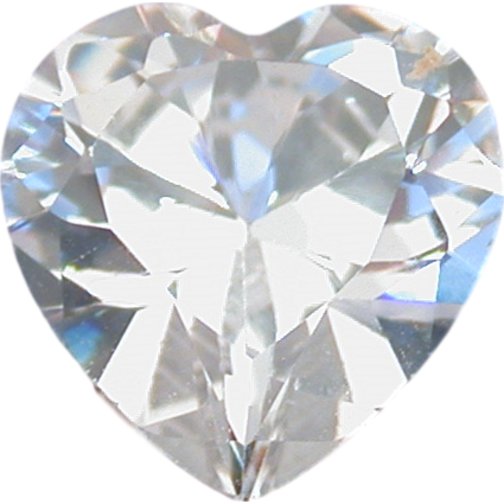 Cubic Zirconia Heart 8mm