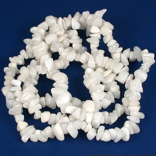 Howlite White Chip Beads 1 Strand