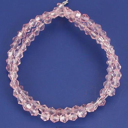 Bicone Faceted Glass Beads Amethyst 4mm 1 11" Strand