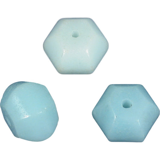 Aventurine Green Hexagon Faceted Beads 10.5mm 3Pcs