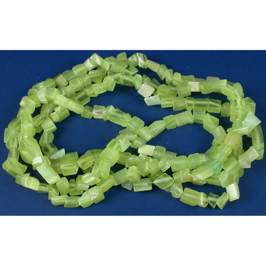 Cats Eye Chip Beads Green 30" Strand