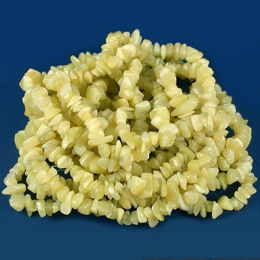 Jade Lemon Chip Beads 34" Strand
