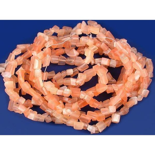 Cats Eye Chip Beads Orange 34" Strand