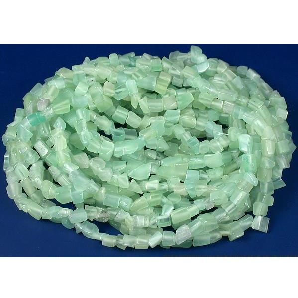 Light Green Fiber Optic Chip Beads Beading 4 34" Str