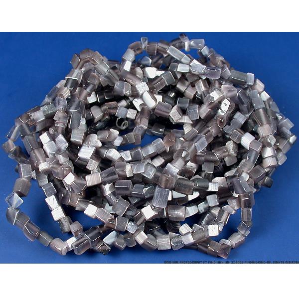 Smoke Fiber Optic Chip Beads Jewelry Beading 4 34" Str