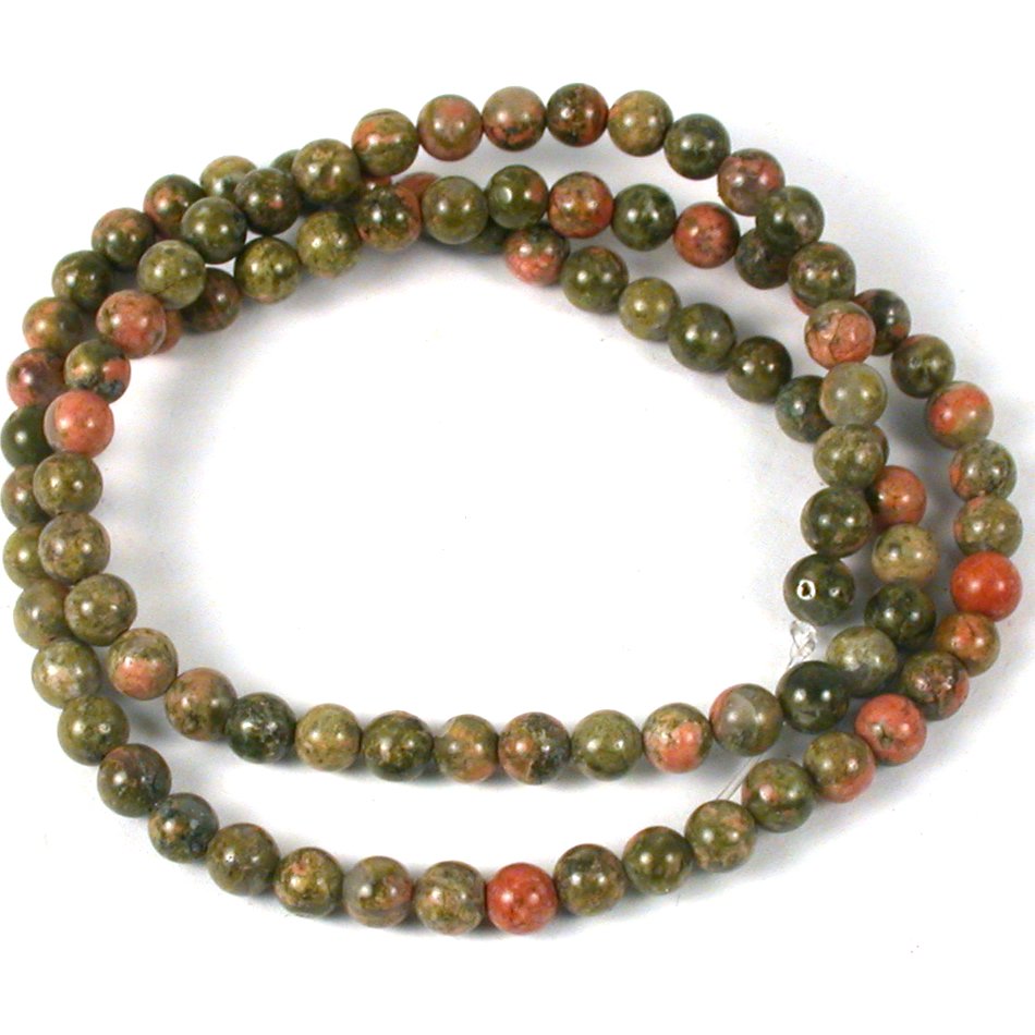 Jasper Green Round Beads 4mm 3 Strands