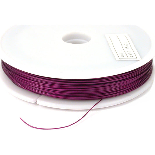 Purple Coated Beading Wire 0.38mm 100M