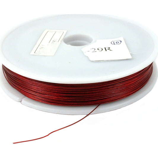 Red Coated Beading Wire 0.40mm 100M