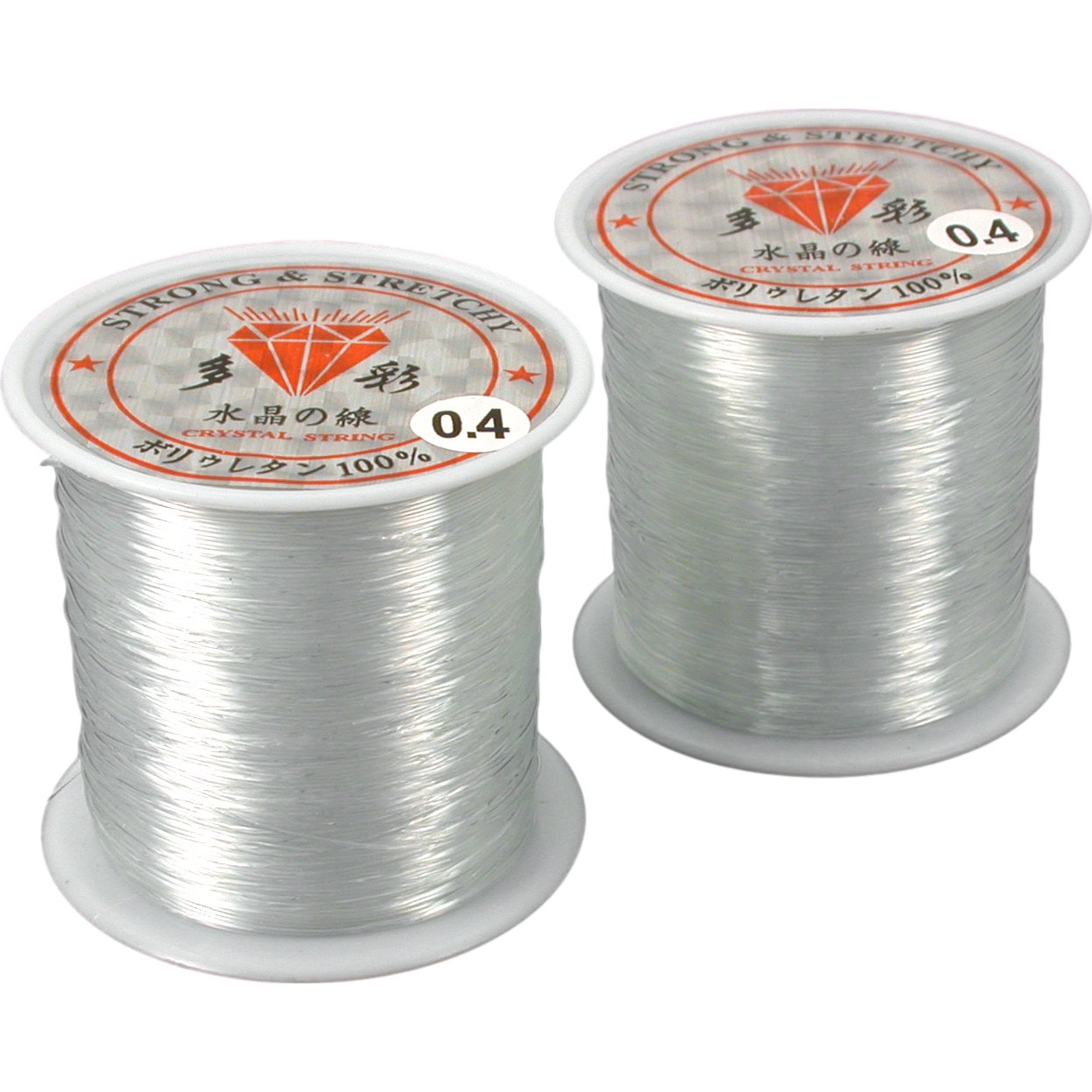 Monofilament Beading Cord 20M 2Pcs (0.2 to 0.6mm Diameter)