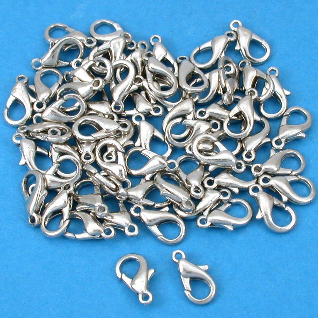 Lobster Clasp Nickel Plated 11.5mm 60Pcs