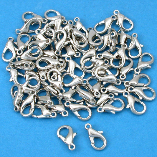 Lobster Clasp Nickel Plated 11.5mm 60Pcs