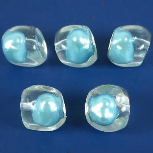 Plastic Beads Blue 5Pcs