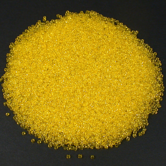 Seed Glass Beads Yellow 12/0 80 Grams