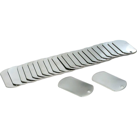 24 Stainless Steel Dog Tags Engravable ID Luggage Tag