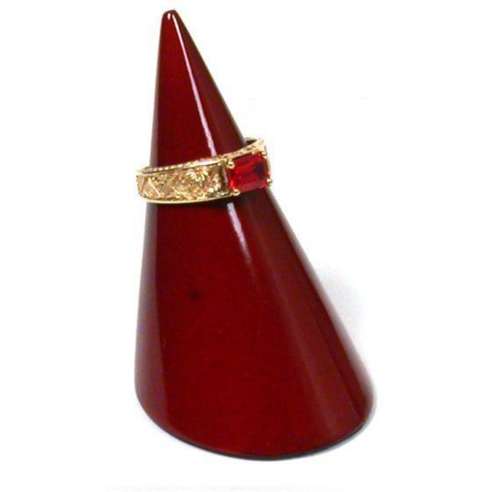 Finger Ring Display Rosewood Stained 2 1/8"