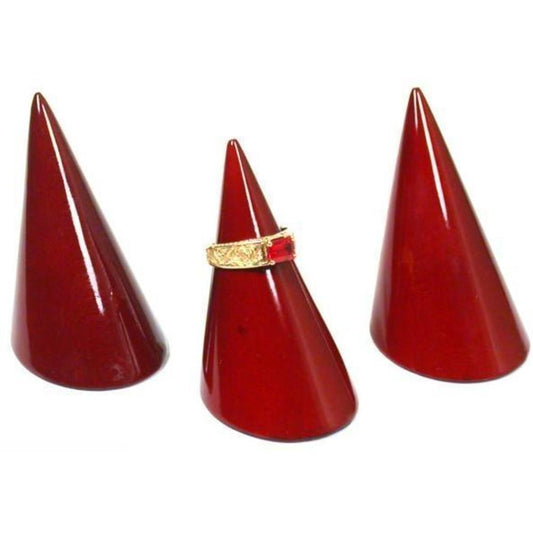 3 Rosewood Finish Ring Finger Displays