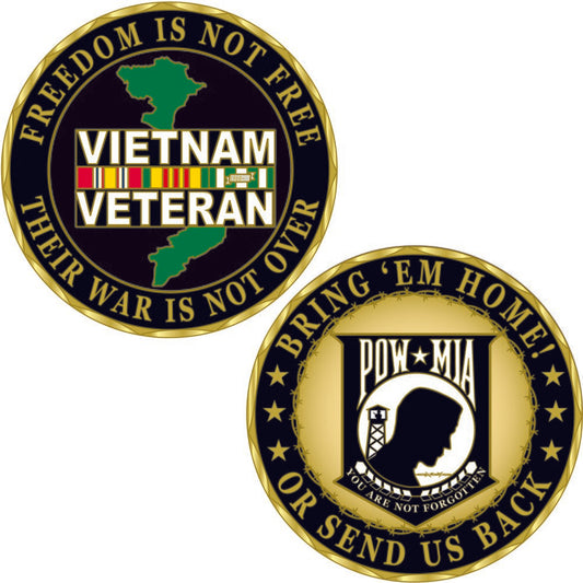 U.S Military Challenger Coin-Vietnam Vet Freedom is Not Free