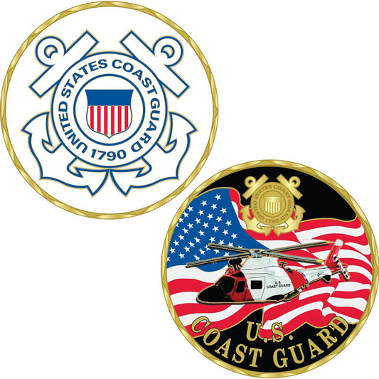 CH1501 U.S. Coast Guard Logo Challenge Coin (1-3/4'')