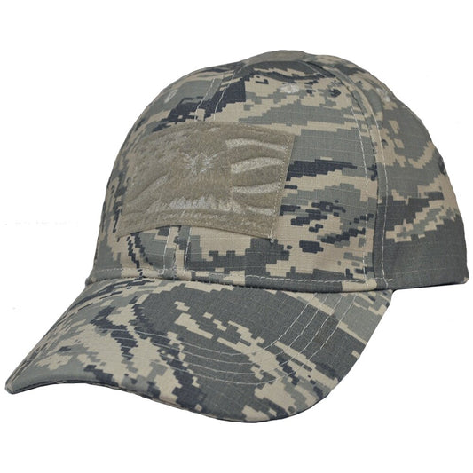 CP00036 Air Force Camo 6-Panel Tactical Ops Cap (Med. Profile)