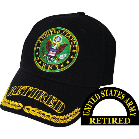 U.S. Army Retired Hat Black