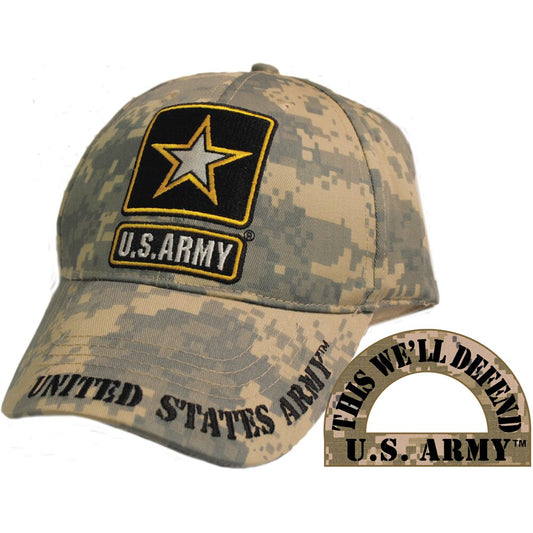 CP00127 Digital Camo U.S. Army Logo Cap