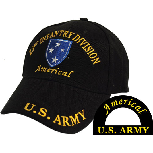 CP00137 Black U.S. Army 23rd Infantry Division "Americal' Cap