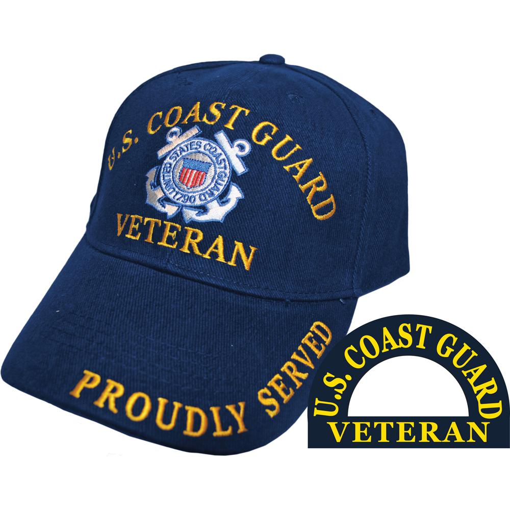 U.S. Coast Guard Veteran Proudly Served Hat Cap