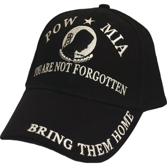 POW MIA You Are Not Forgotten Hat Black