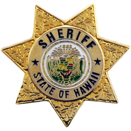 Hawaii Sheriff's Department Badge Pin 1"