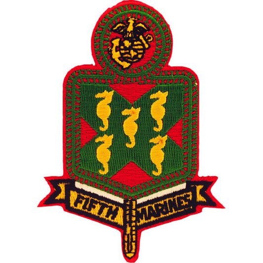 U.S.M.C. 5th Marine Regiment Patch Green & Yellow 3"