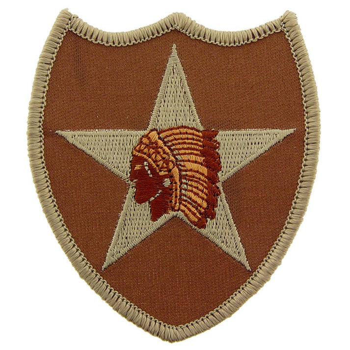 U.S. Army 2nd Infantry Division Patch Brown 3 1/4