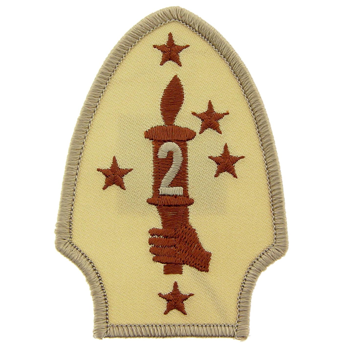 U.S.M.C. 2nd Marine Division Patch Brown 3"