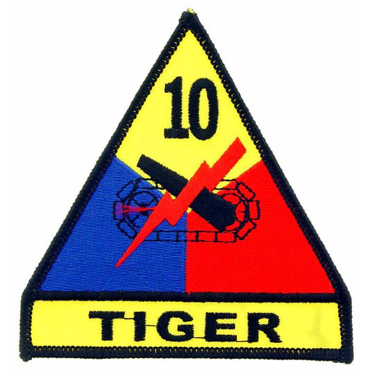 U.S. Army 10th Armored Division Patch Red & Yellow 3"
