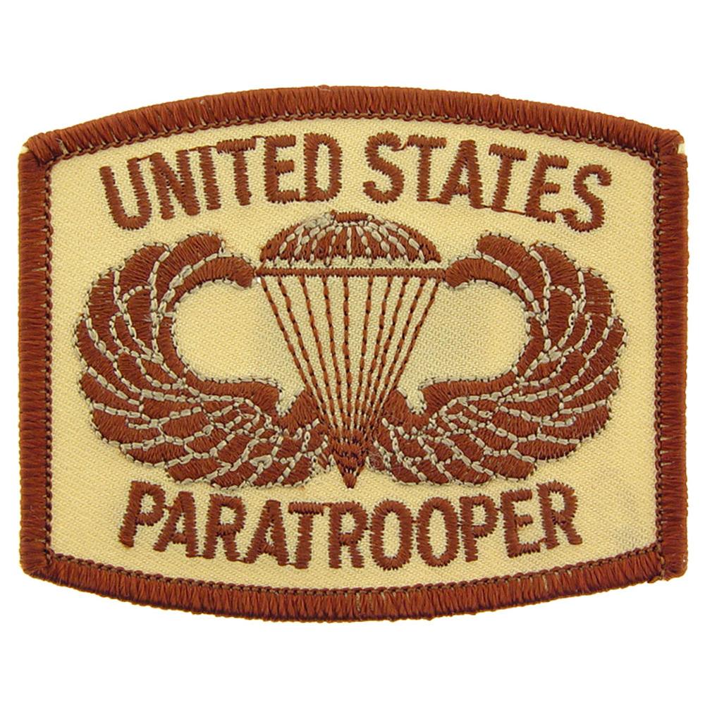U.S. Army Paratrooper Logo Patch Brown 3"