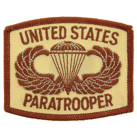 U.S. Army Paratrooper Logo Patch Brown 3"