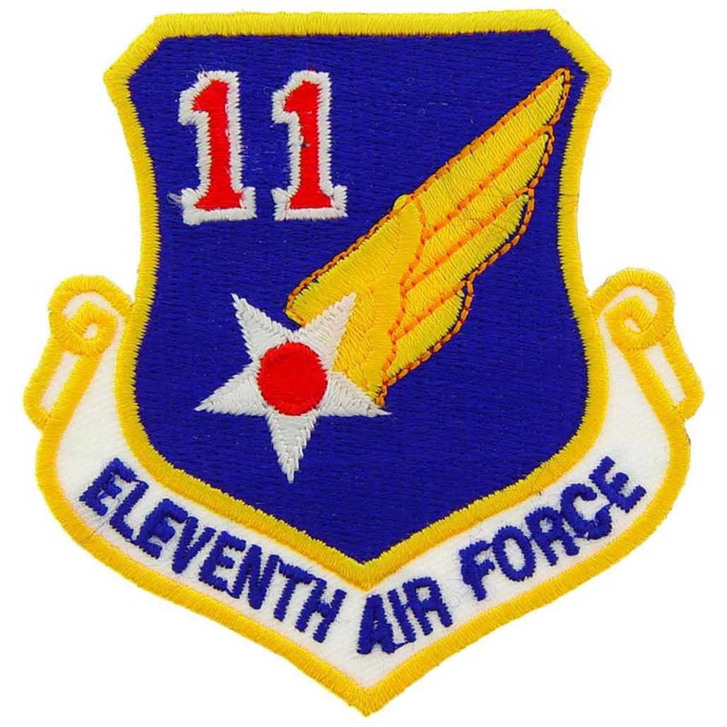U.S. Air Force 11th Air Force Shield Patch Blue Yellow