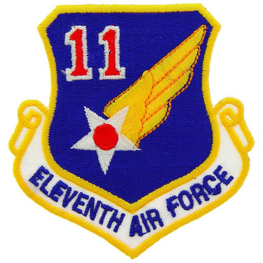U.S. Air Force 11th Air Force Shield Patch Blue Yellow