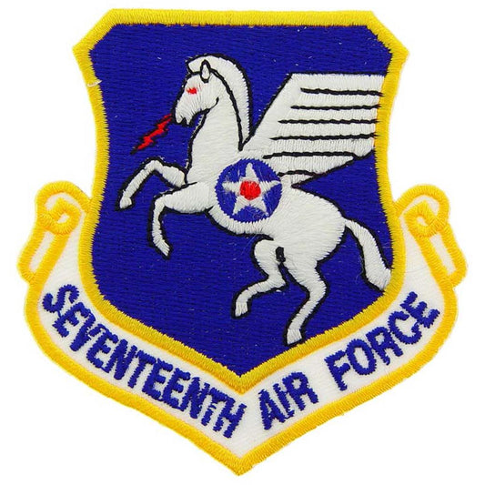 U.S. Air Force 17th Air Force Shield Patch Blue Yellow