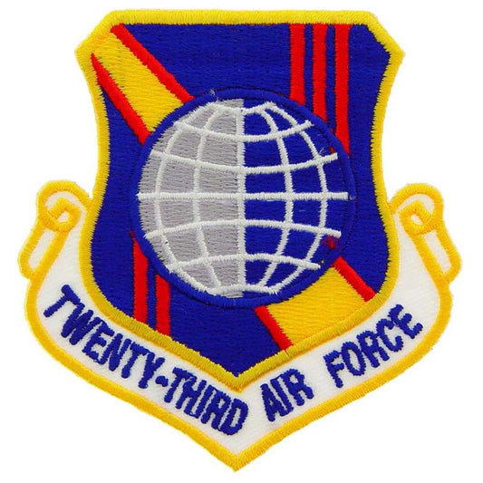 U.S. Air Force 22nd Air Force Shield Patch Blue Yellow