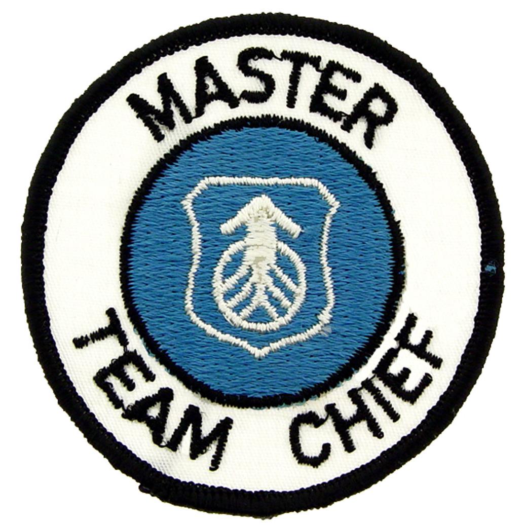 U.S. Air Force Master Team Chief Patch White & Blue 3"