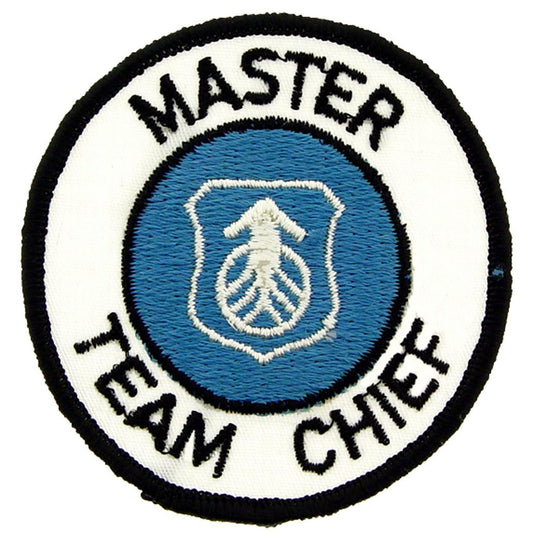 U.S. Air Force Master Team Chief Patch White & Blue 3"