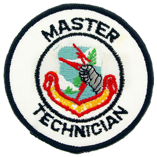 U.S. Air Force Master Technician Patch Black & White 3"