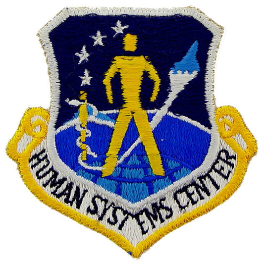U.S. Air Force Human Systems Center Patch Blue White 3"