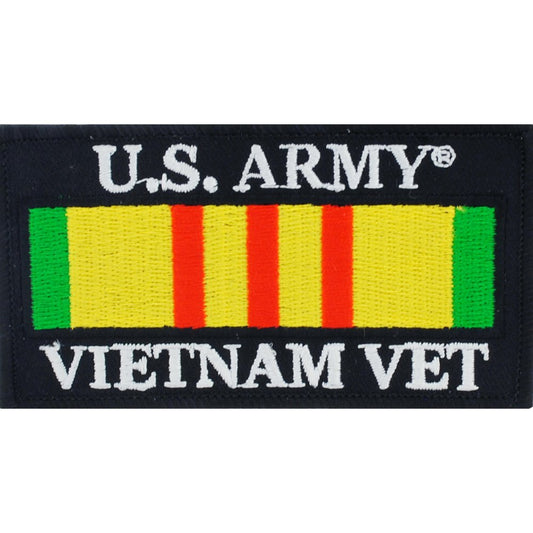 U.S. Army Vietnam Veteran Patch Black & Yellow 4" x 2 1/8"