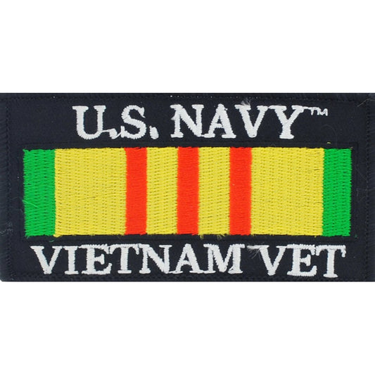 U.S. Navy Vietnam Veteran Patch Black & Yellow 4" x 2 1/8"