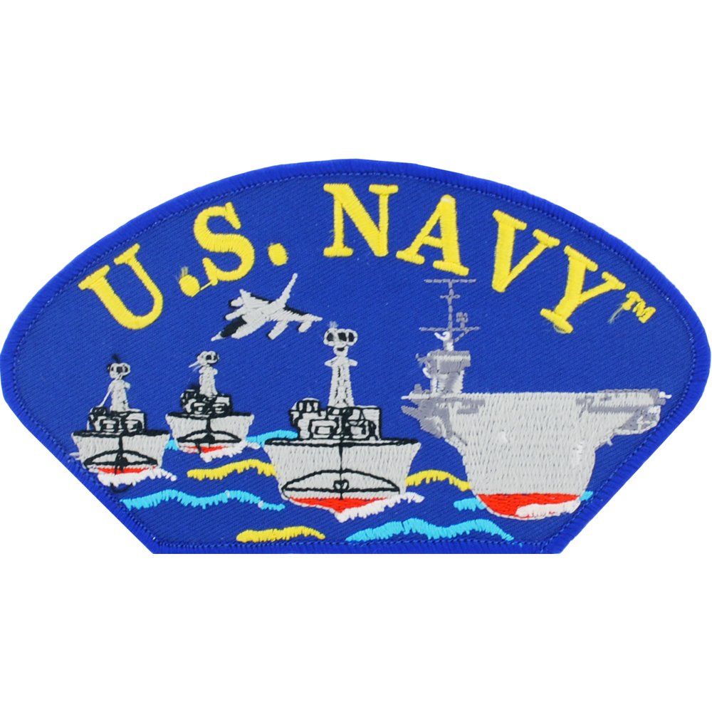 U.S. Navy Ships Hat Patch 2 3/4" x 5 1/4"