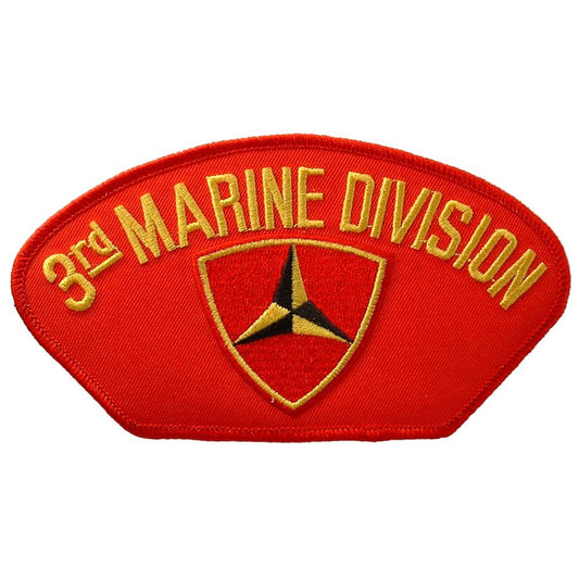U.S.M.C. 3rd Marine Division Hat Patch 2 3/4" x 5 1/4"