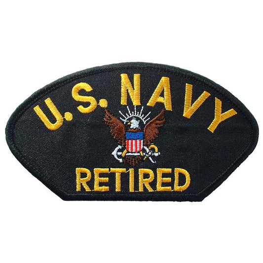 U.S. Navy Retired Hat Patch 2 3/4" x 5 1/4"